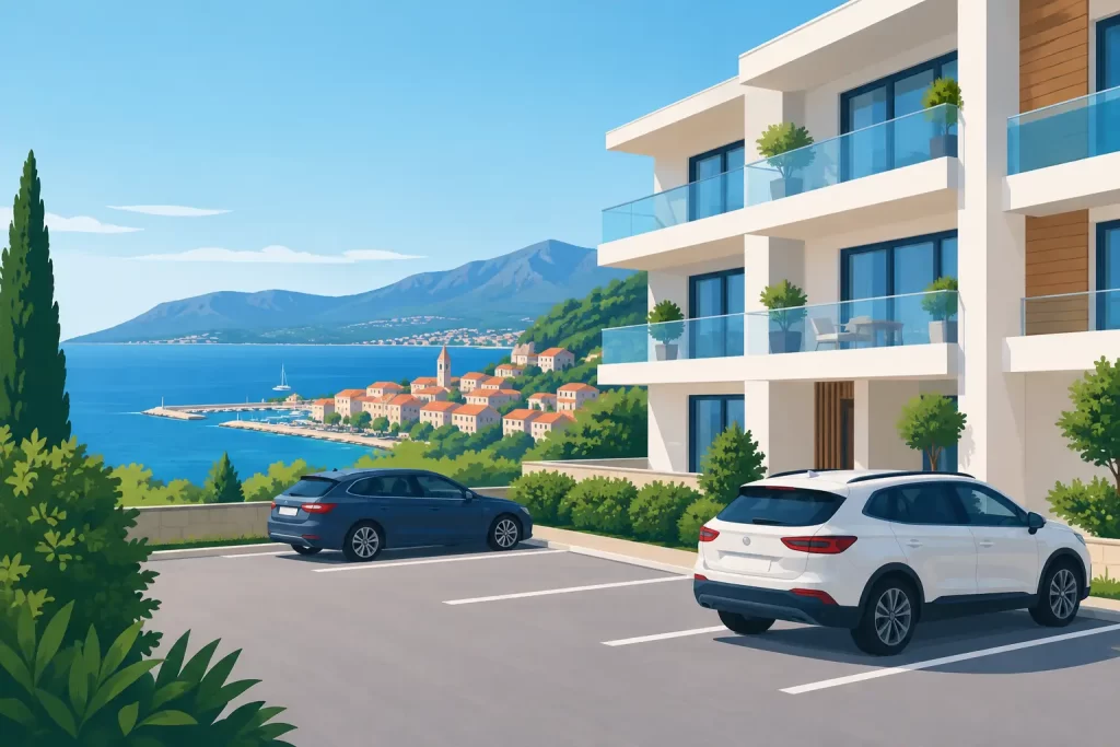 Apartments With Parking in Bar, Montenegro
